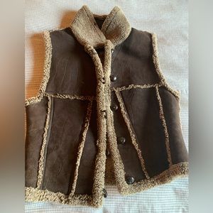 Bogner shearling suede vest size medium